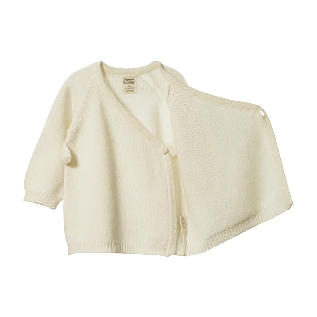 Nature Baby Merino Knit Kimono Jacket Natural