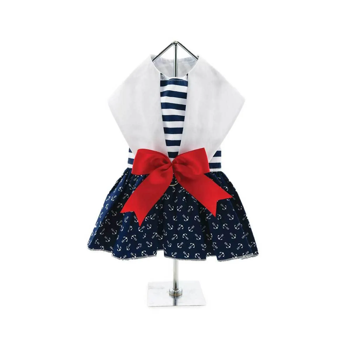 Nautical Dog Dress with Matching Leash