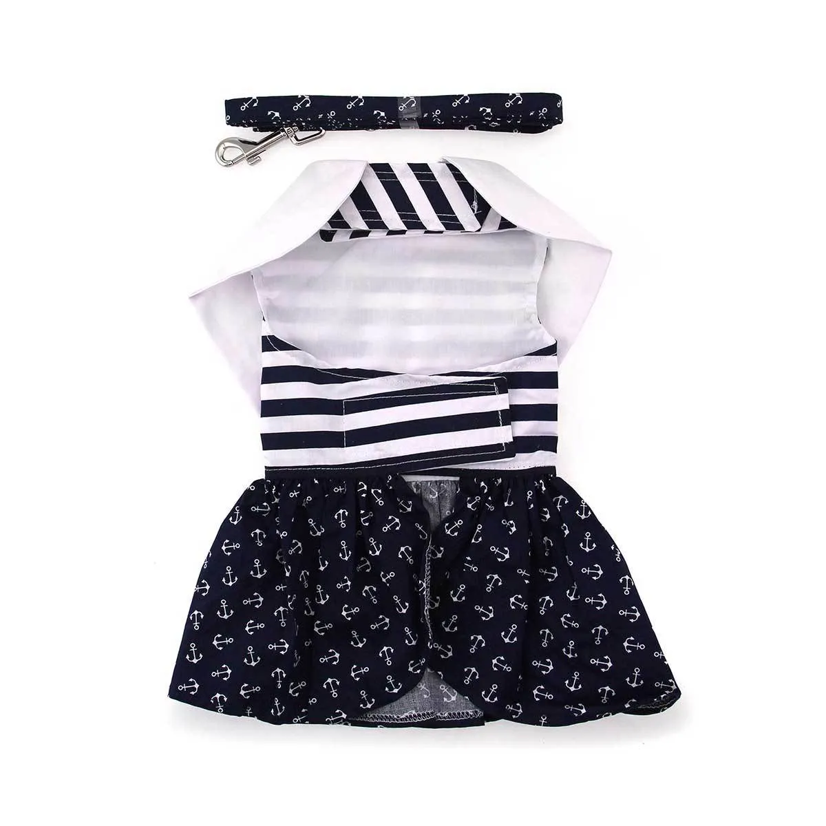 Nautical Dog Dress with Matching Leash