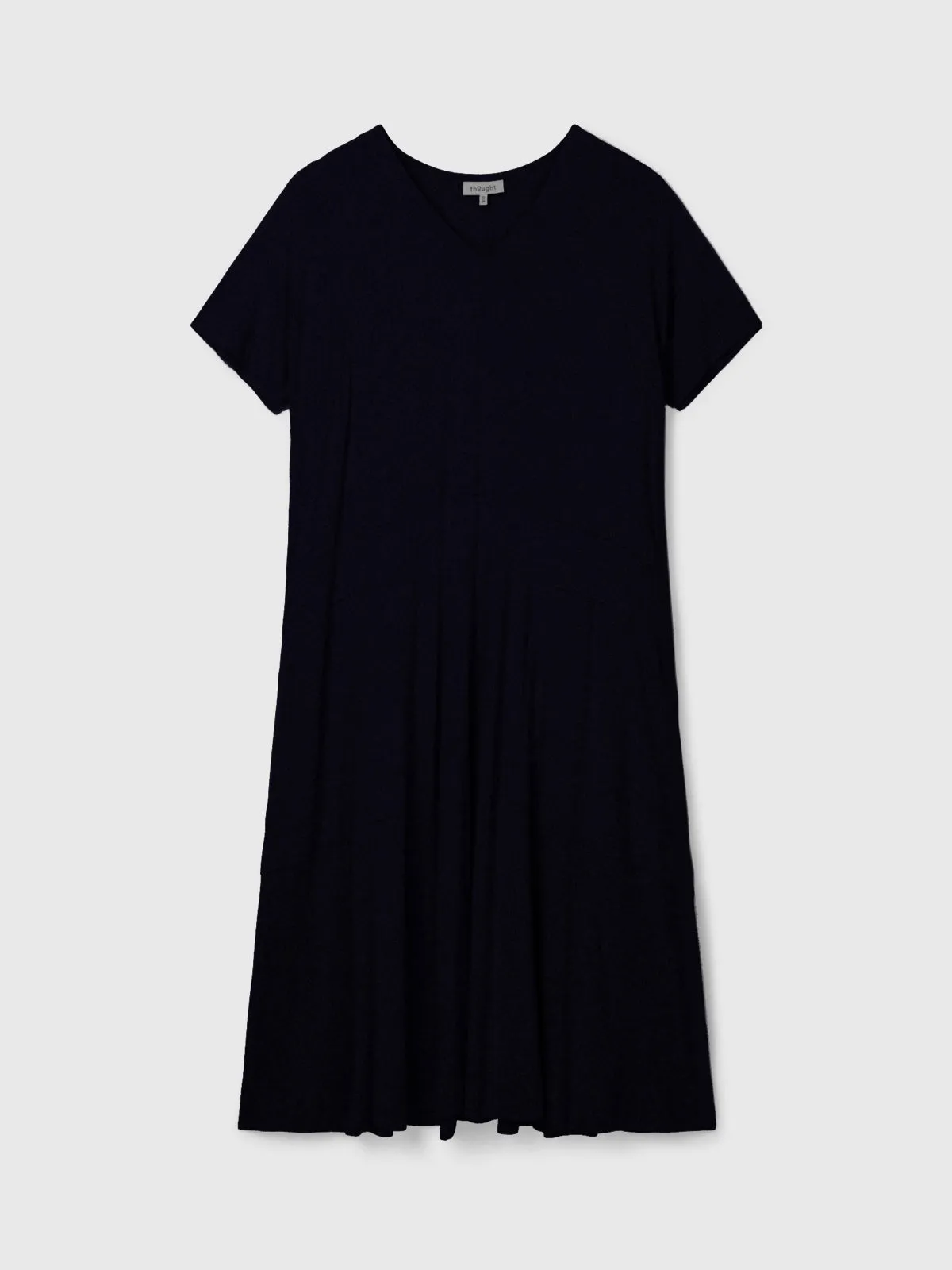 Neoma Bamboo Pocket Front T-Shirt Dress - Navy