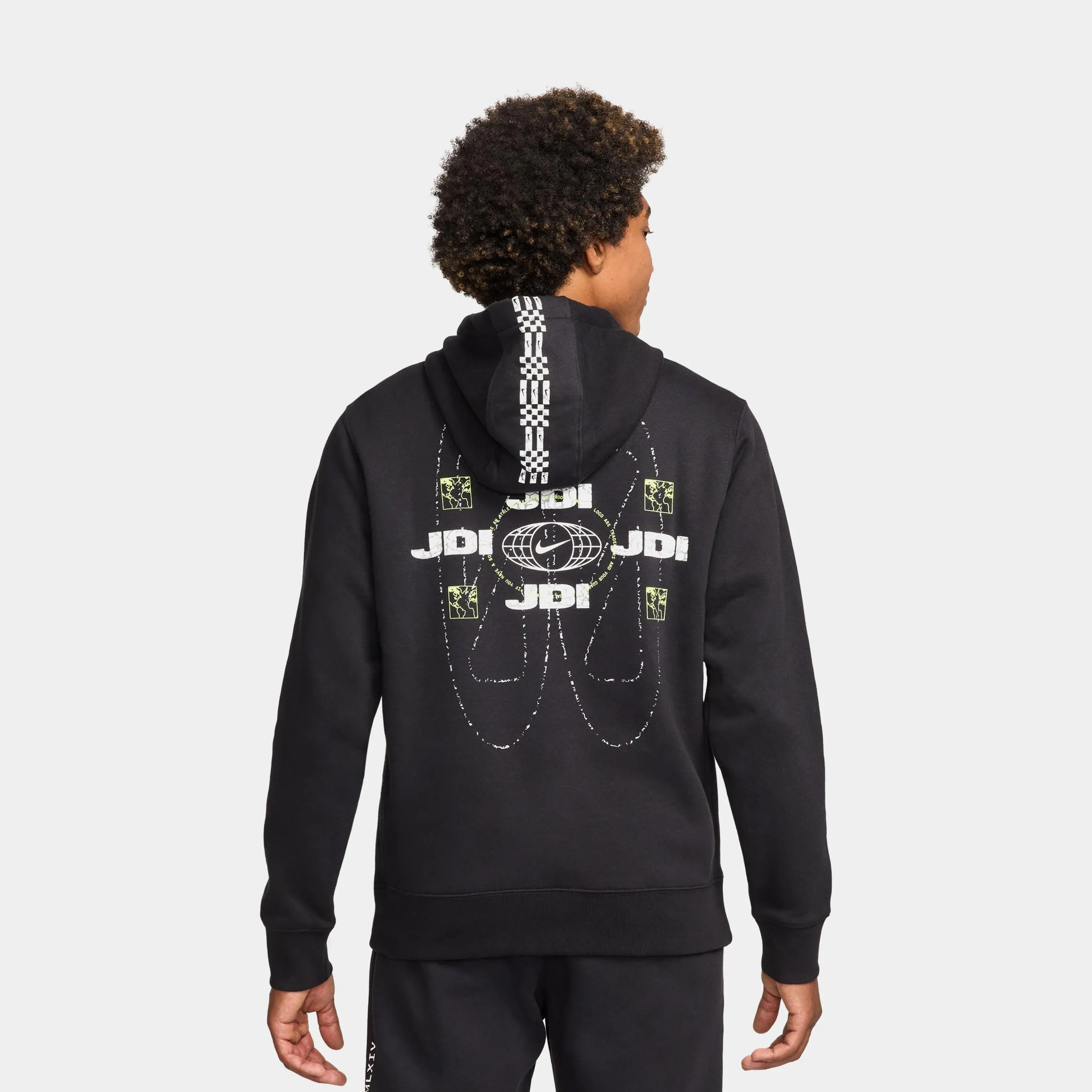 NSW Club JDI HD Graphic Fleece Pullover Mens Hoodie (Black/White)