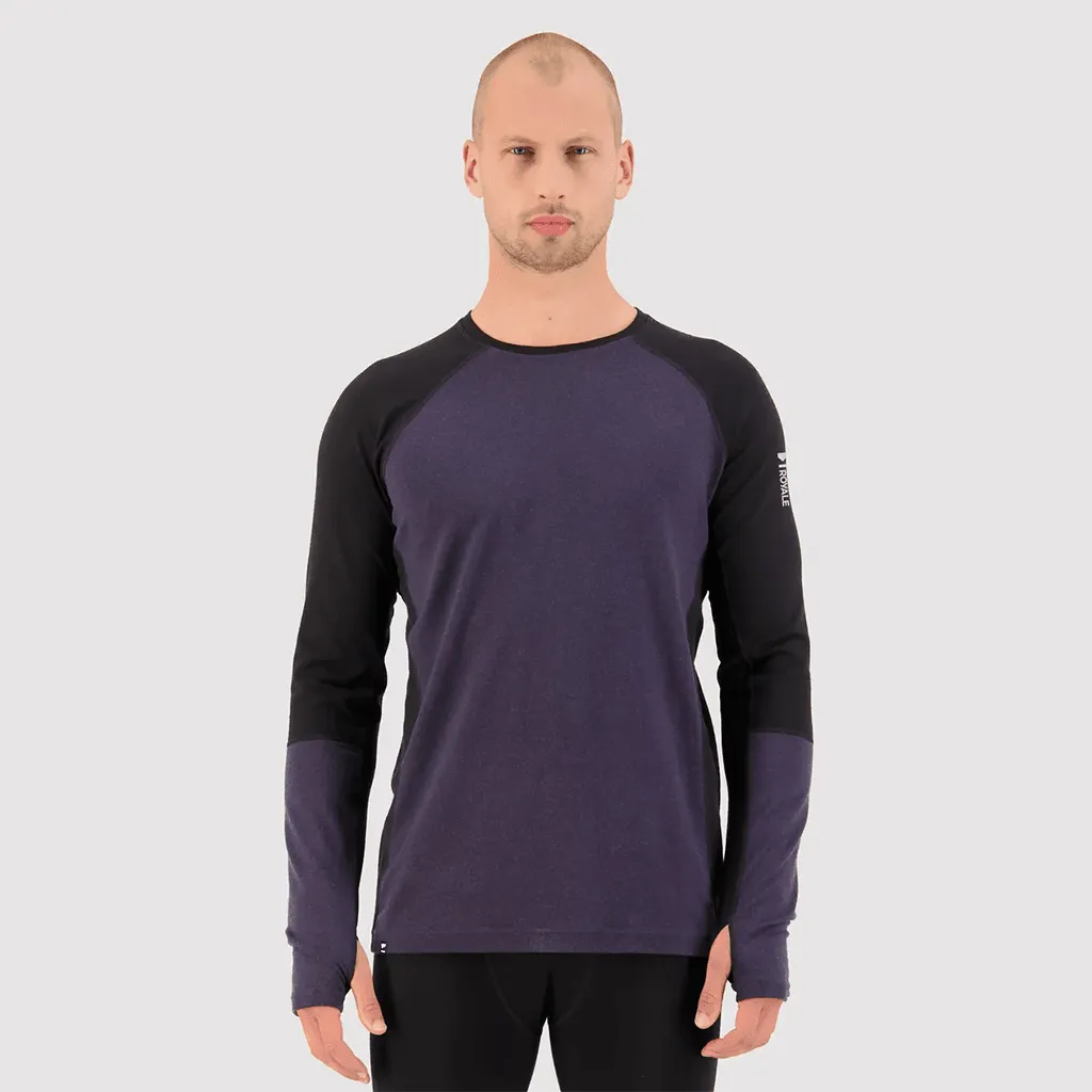 Olympus merino baselayer top - Black / 9 iron