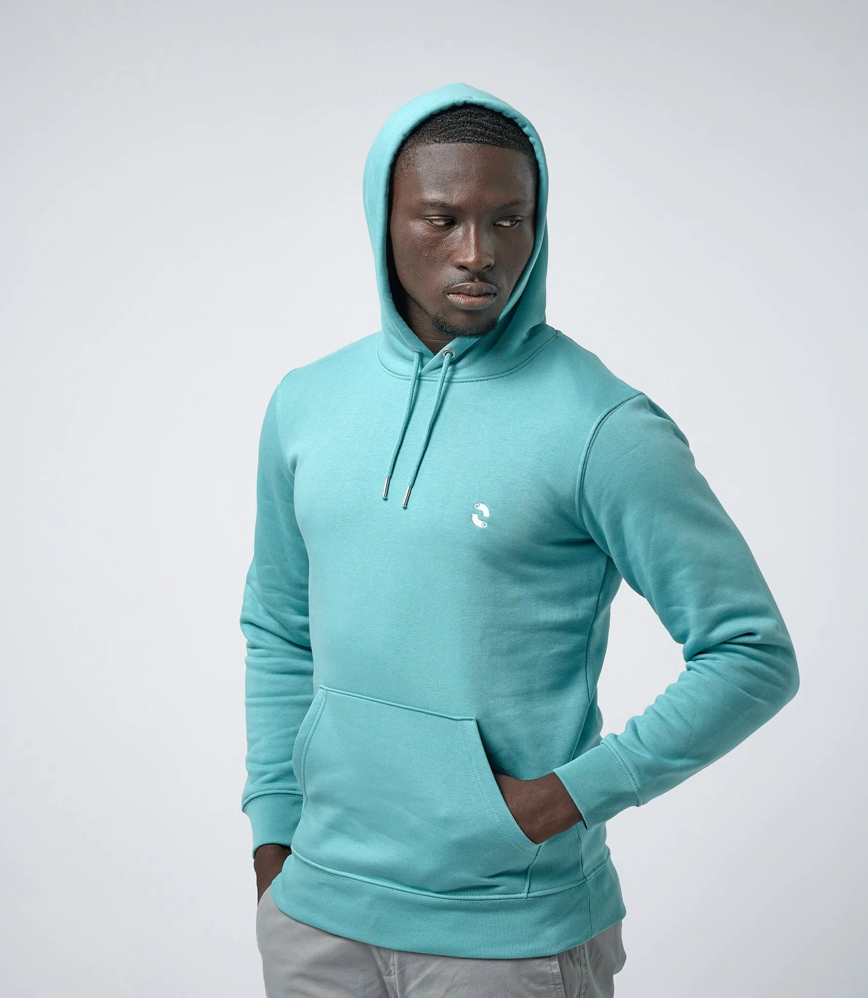 Omnitau Men's Prime Organic Cotton Hoodie - Light Blue