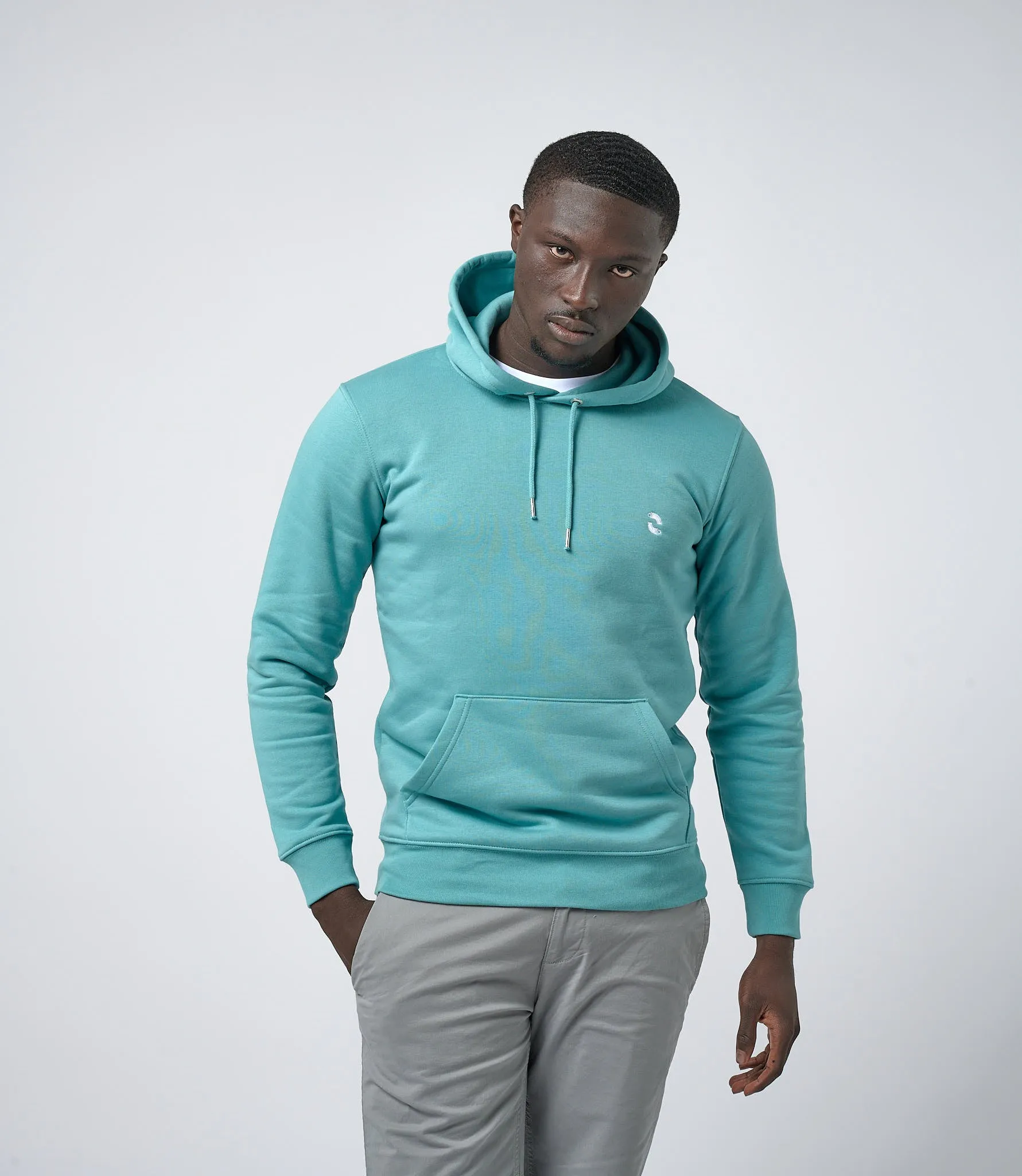 Omnitau Men's Prime Organic Cotton Hoodie - Light Blue