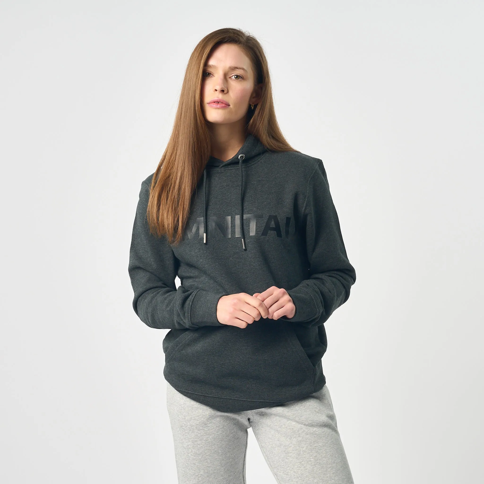 Omnitau Women's Esher Organic Cotton Overhead Hoodie - Dark Grey