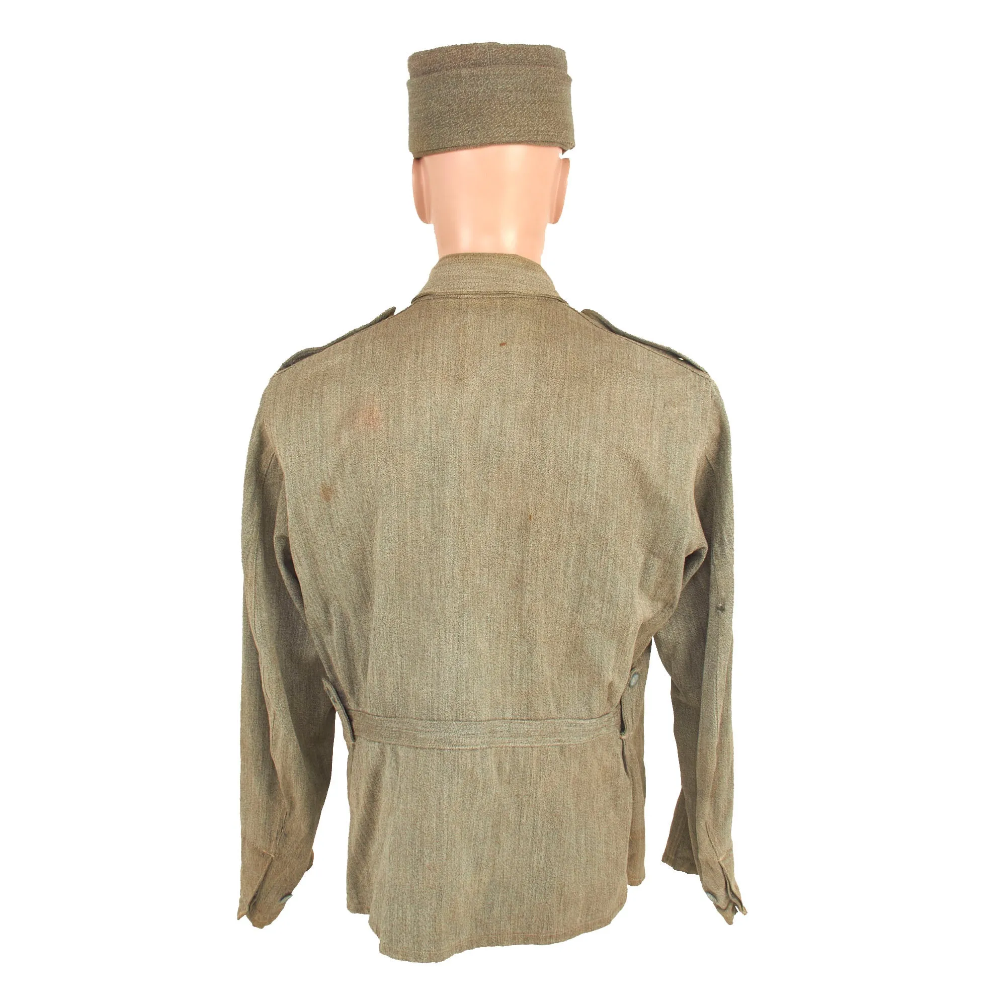 Original Finnish Winter War / Continuation War Army Captain Summer Weight Tunic With Field Cap