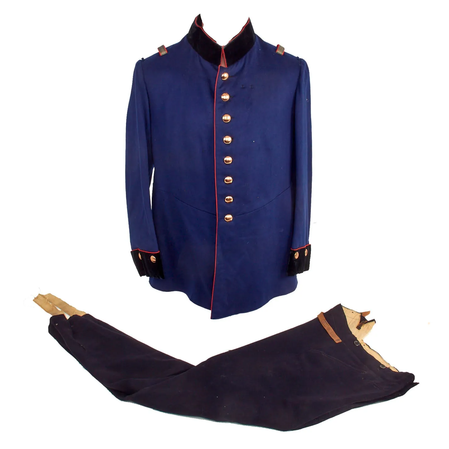 Original German WWI Imperial German Prussian Artillery Officer Waffenrock Tunic with Trousers - V., VI., XVI., XVII. Armee-Korps