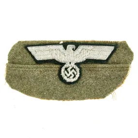 Original German WWII Heer Army Officer Embroidered Breast Eagle - Uniform Cut Off