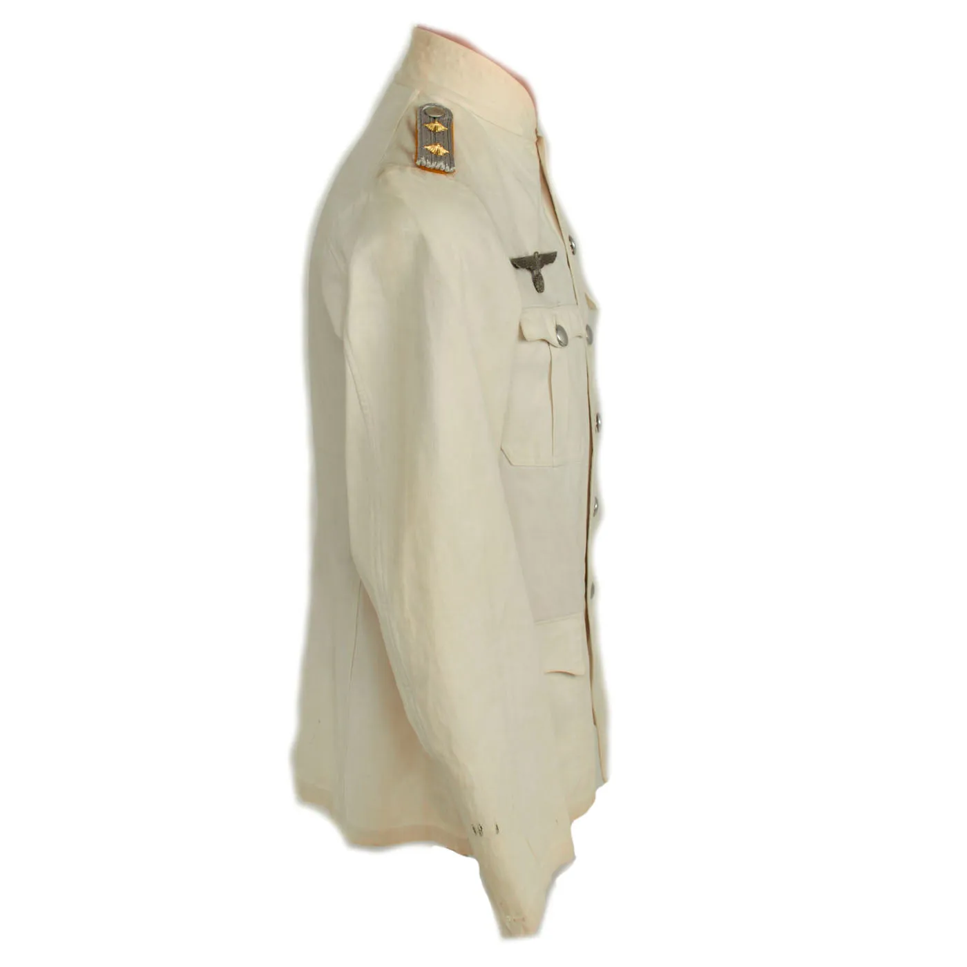 Original German WWII Heer Cavalry Officer Rittmeister Summer White Uniform with Breeches