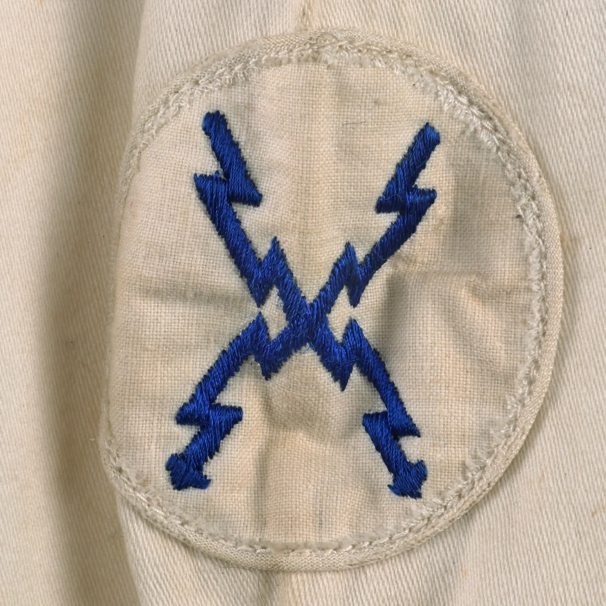 Original German WWII Marine Jumper by Marke Seebӓr with Stitched-On Armband & Fernschreib Trade Badge - Size 12