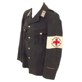 Original German WWII Red Cross Deutsches Rotes Kreuz Anwärter / Helfer Tunic From Sangerhausen 2 with Armband