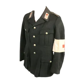 Original German WWII Red Cross Deutsches Rotes Kreuz Vorhelfer EM/NCO Tunic from North Munich 1 District with Trousers & Armband