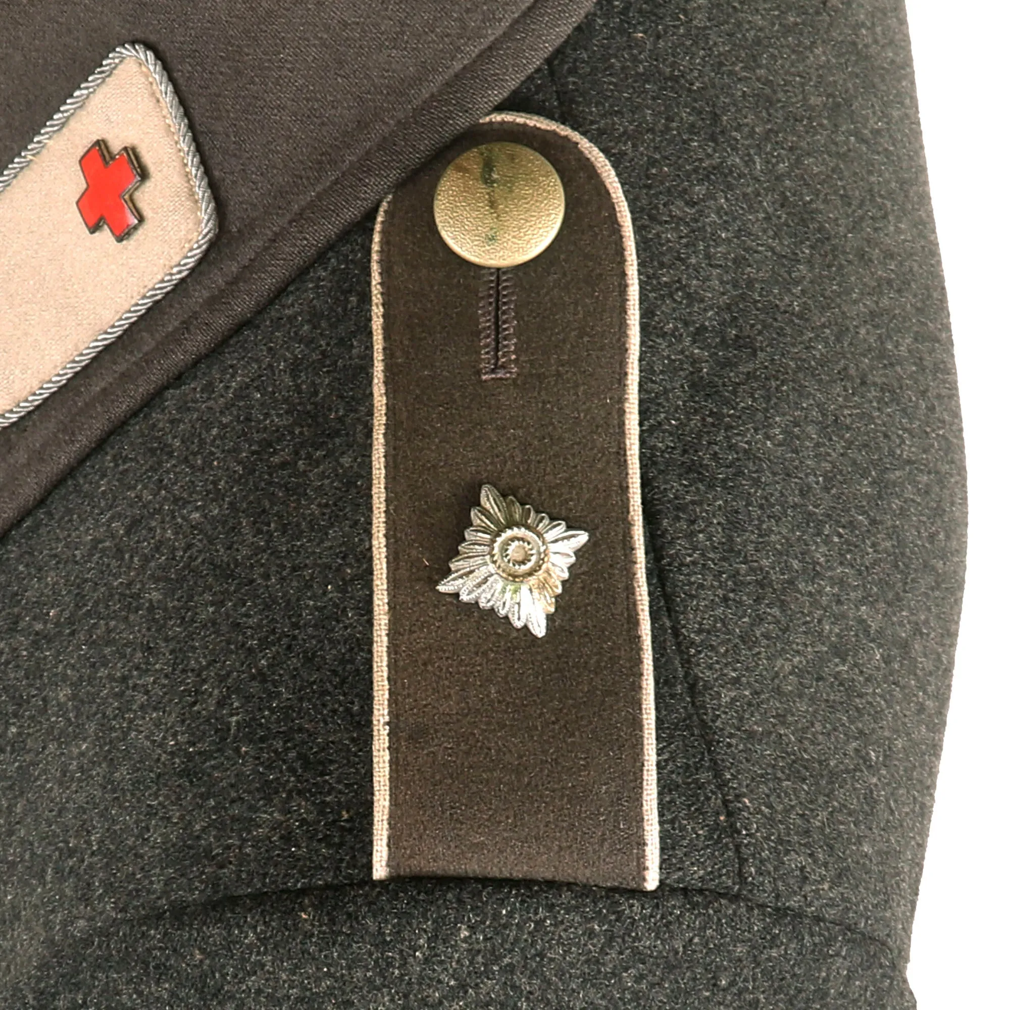 Original German WWII Red Cross Deutsches Rotes Kreuz Vorhelfer EM/NCO Tunic from North Munich 1 District with Trousers & Armband