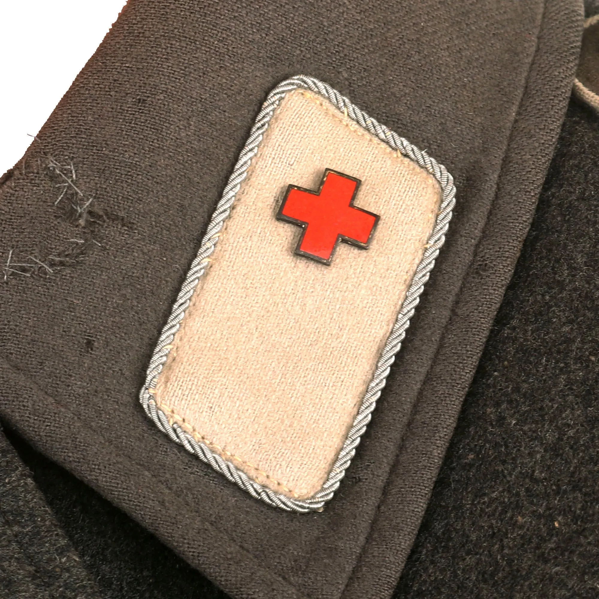 Original German WWII Red Cross Deutsches Rotes Kreuz Vorhelfer EM/NCO Tunic from North Munich 1 District with Trousers & Armband