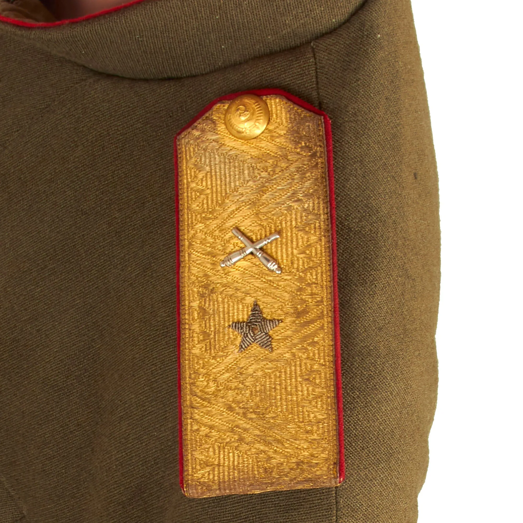 Original Soviet Russian Early Cold War Era M-1943 Kitel Artillery Major General Uniform Tunic - Officers’ “Gymnastyorka”