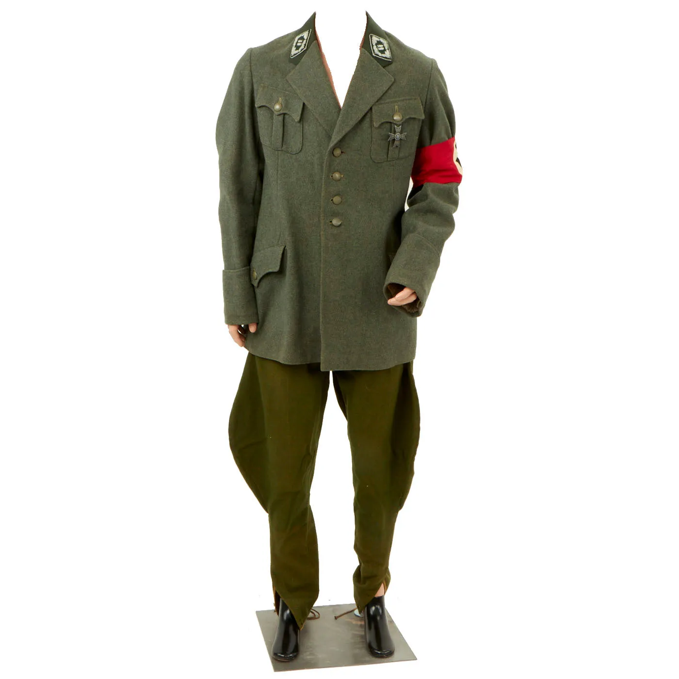 Original WWII German Forestry Officer’s Uniform with War Merit Cross KvK 1st Class & Armband