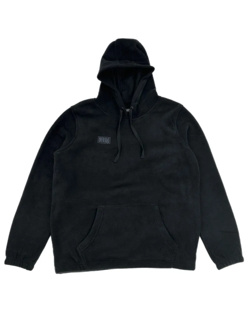 Overload Box Logo Polar Fleece Pullover Hoodie - Black