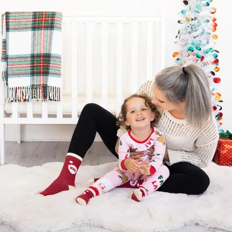 Parent and Toddler Santa Sock Set