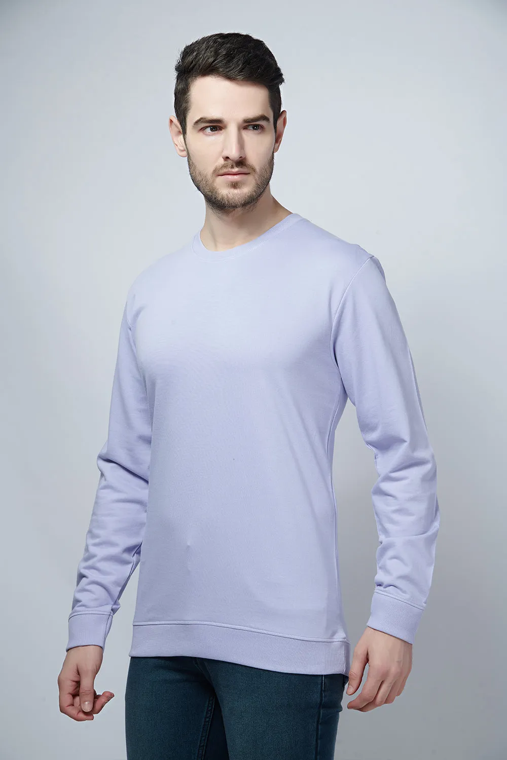 Pastel Lavender Crew Neck Sweatshirt