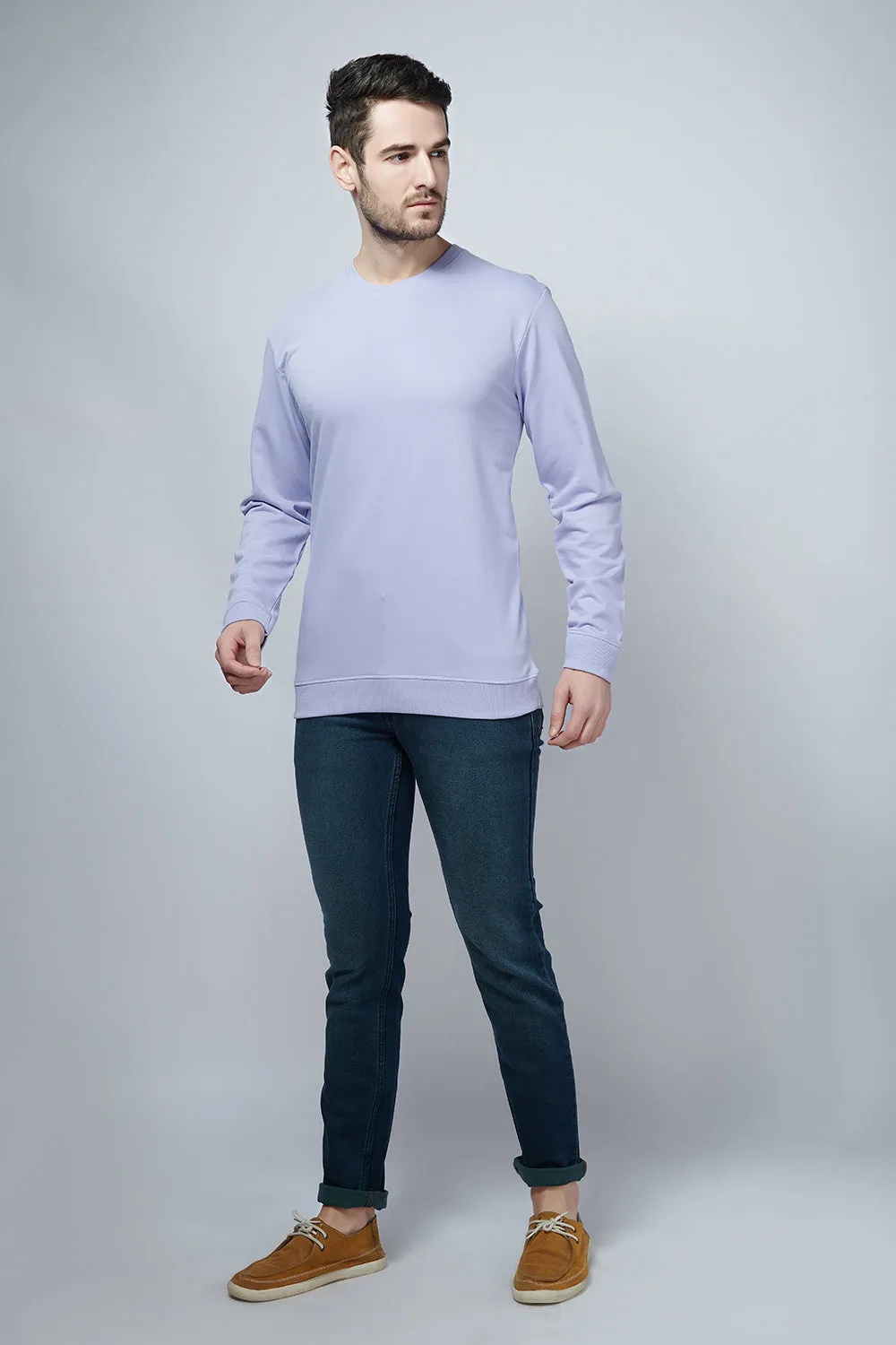 Pastel Lavender Crew Neck Sweatshirt