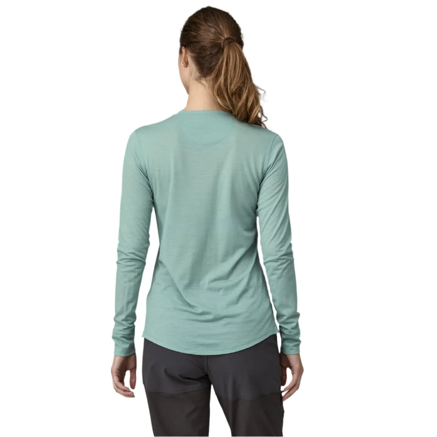 PATAGONIA Women's Capilene Cool Merino Blend Long Sleeve Base Layer Thermal Blue