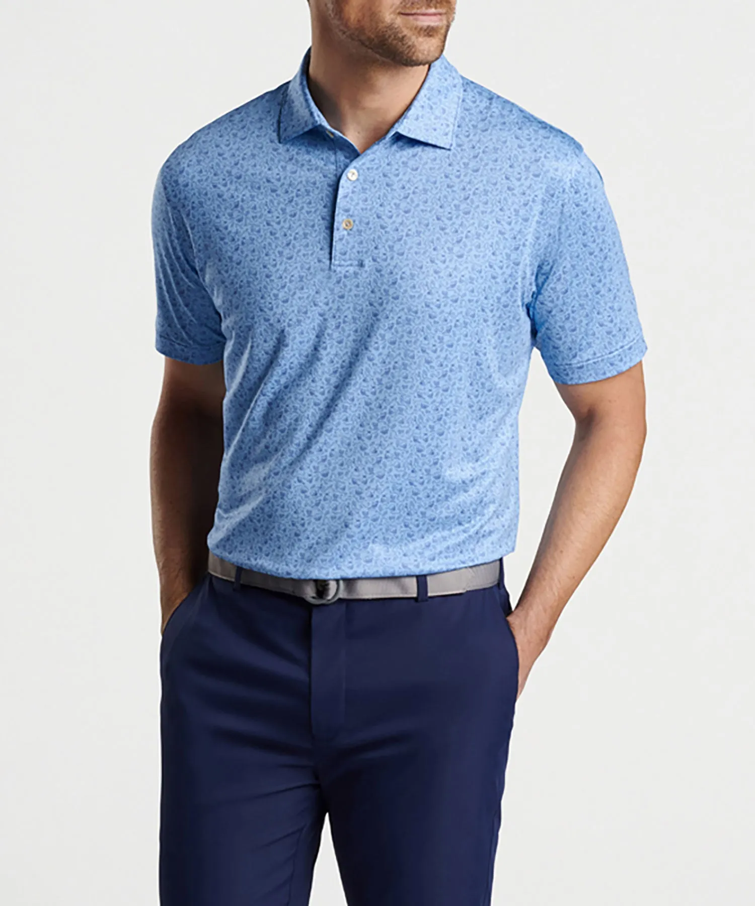 Peter Millar Short Sleeve Double Transfused Print Polo