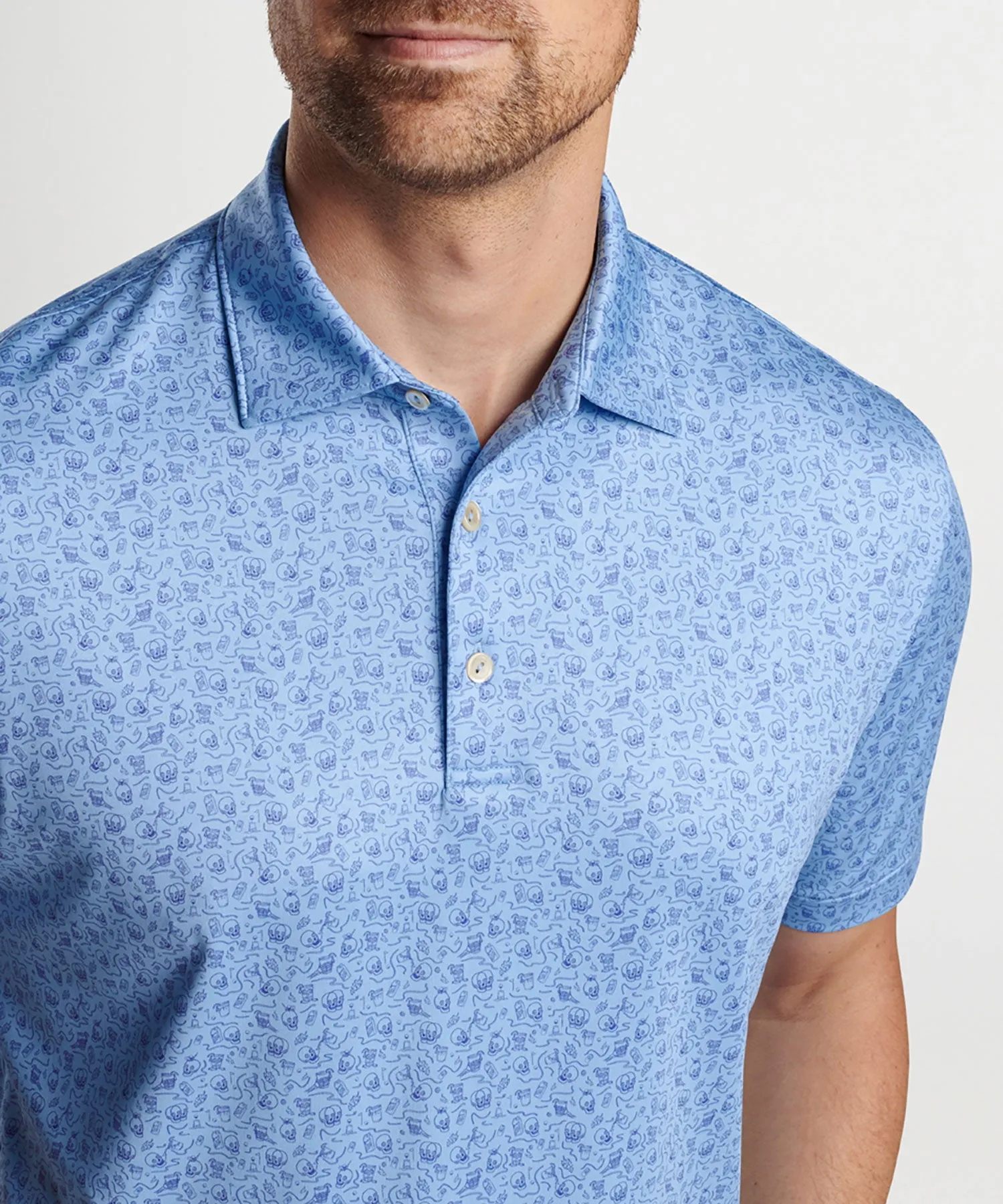 Peter Millar Short Sleeve Double Transfused Print Polo