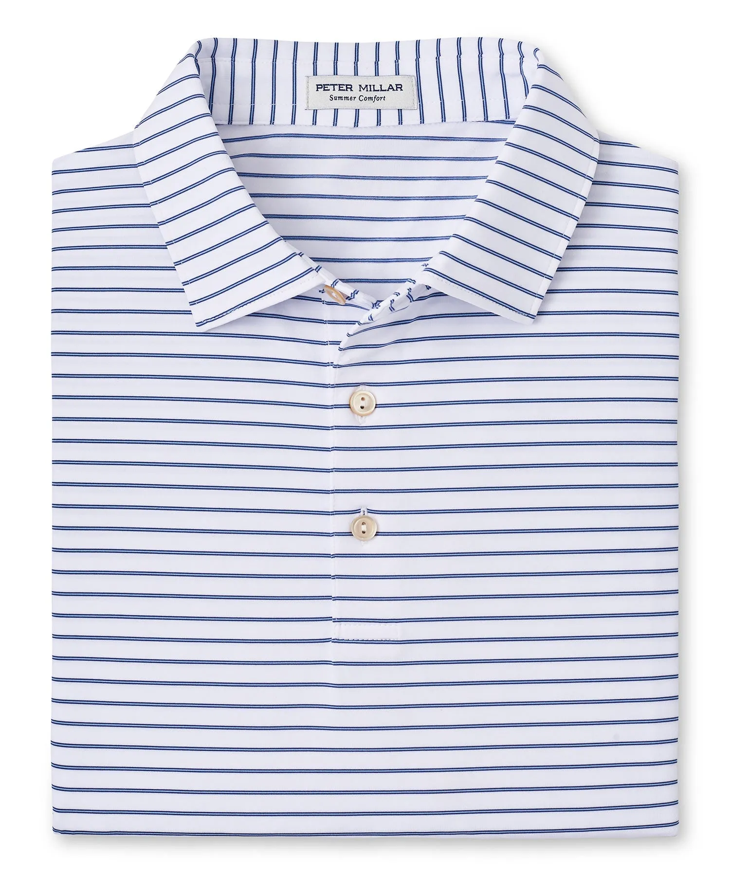 Peter Millar Short Sleeve Drum Stripe Performance Polo Knit Shirt