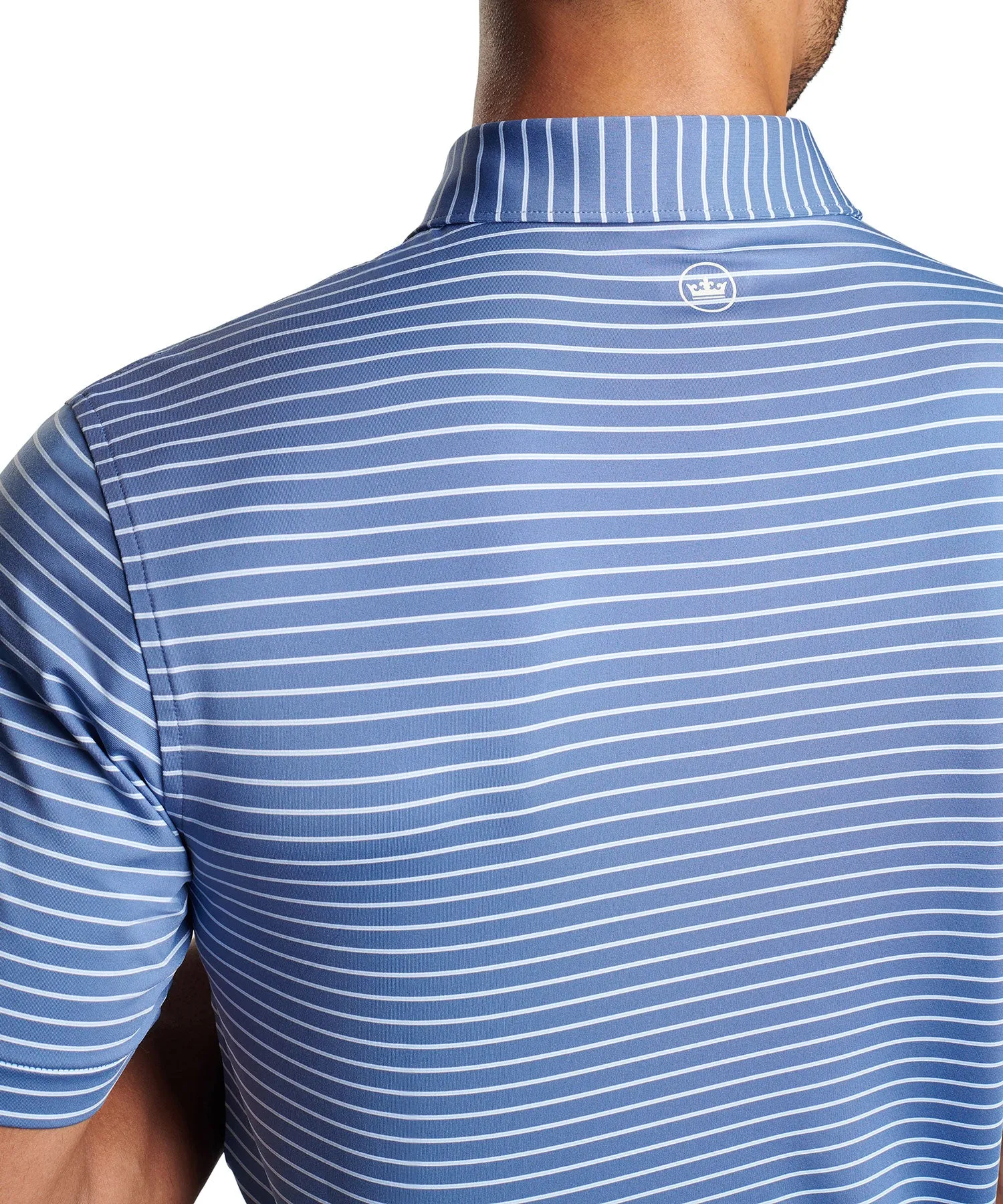 Peter Millar Short Sleeve Drum Stripe Performance Polo Knit Shirt