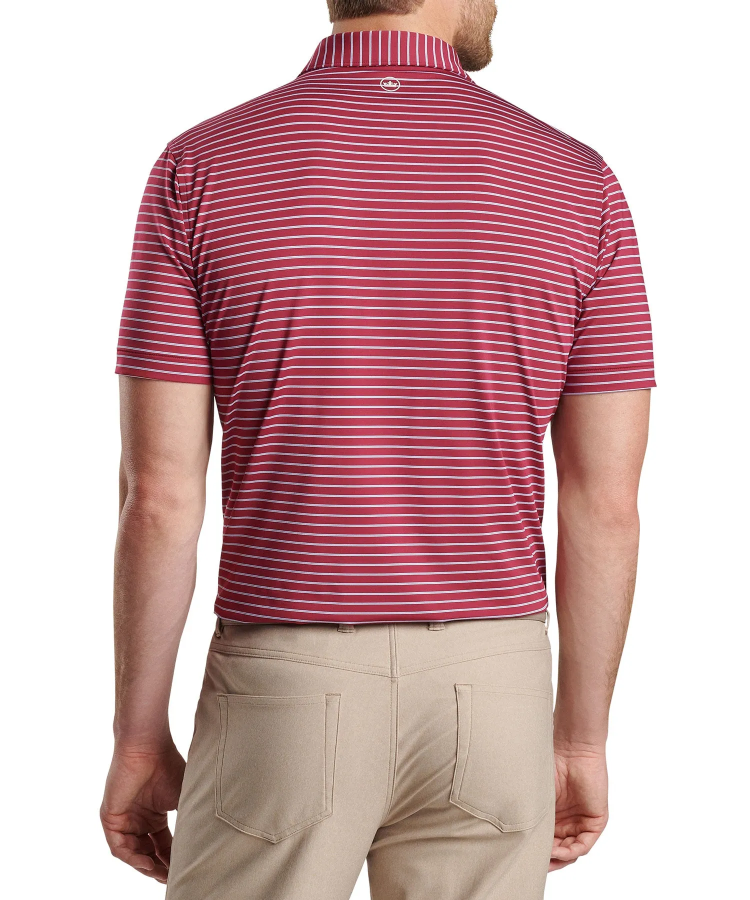 Peter Millar Short Sleeve Drum Stripe Performance Polo Knit Shirt