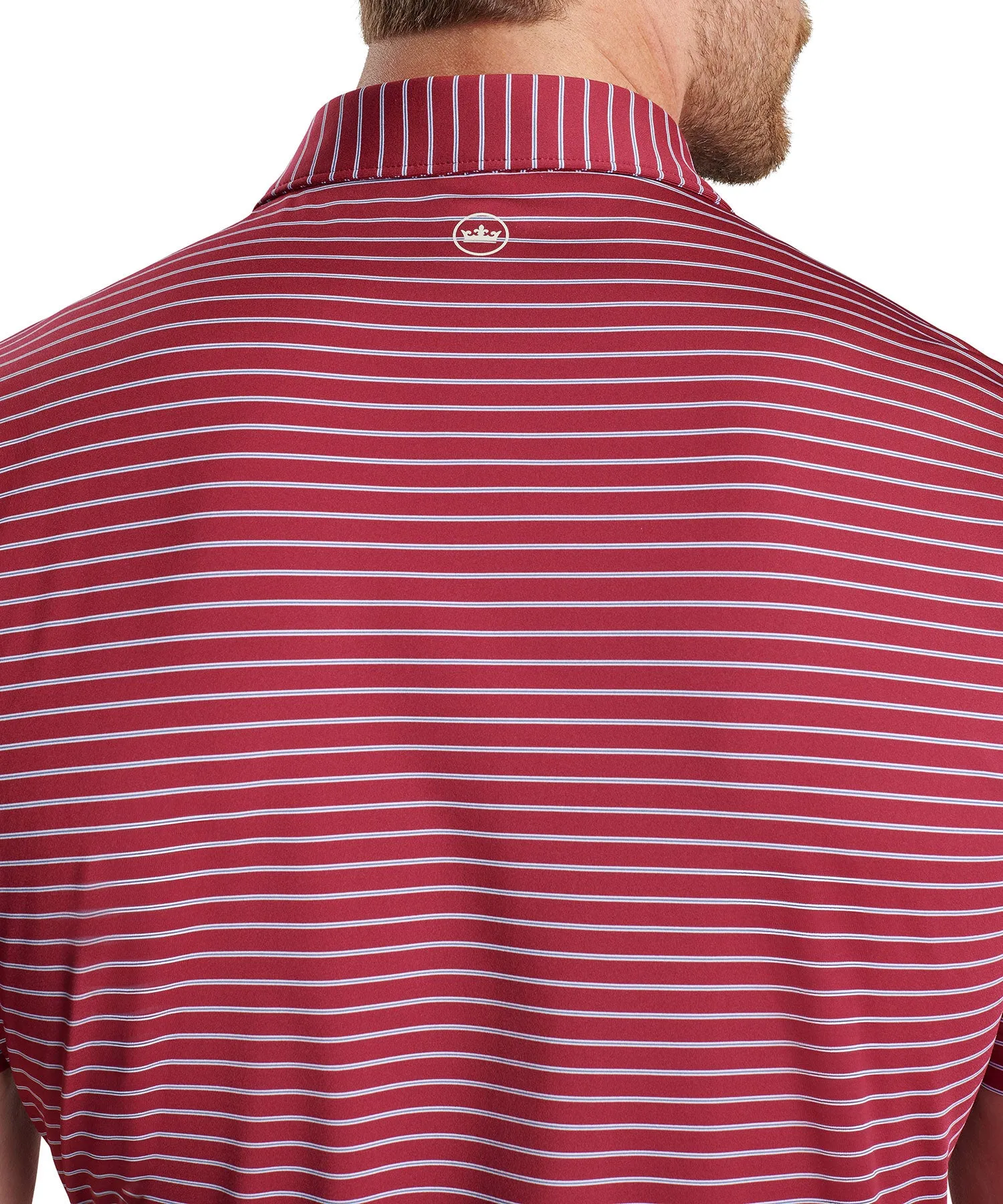 Peter Millar Short Sleeve Drum Stripe Performance Polo Knit Shirt