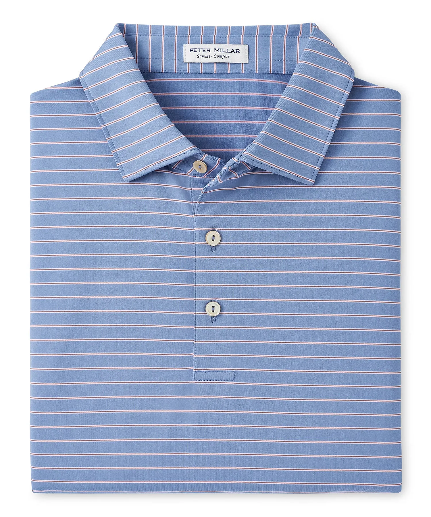 Peter Millar Short Sleeve Drum Stripe Polo Knit Shirt