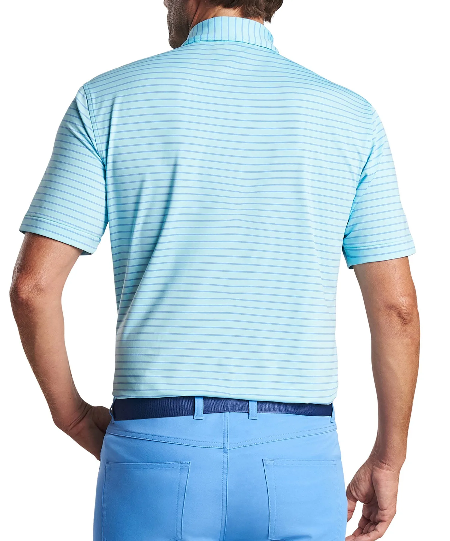 Peter Millar Short Sleeve Drum Stripe Polo Knit Shirt