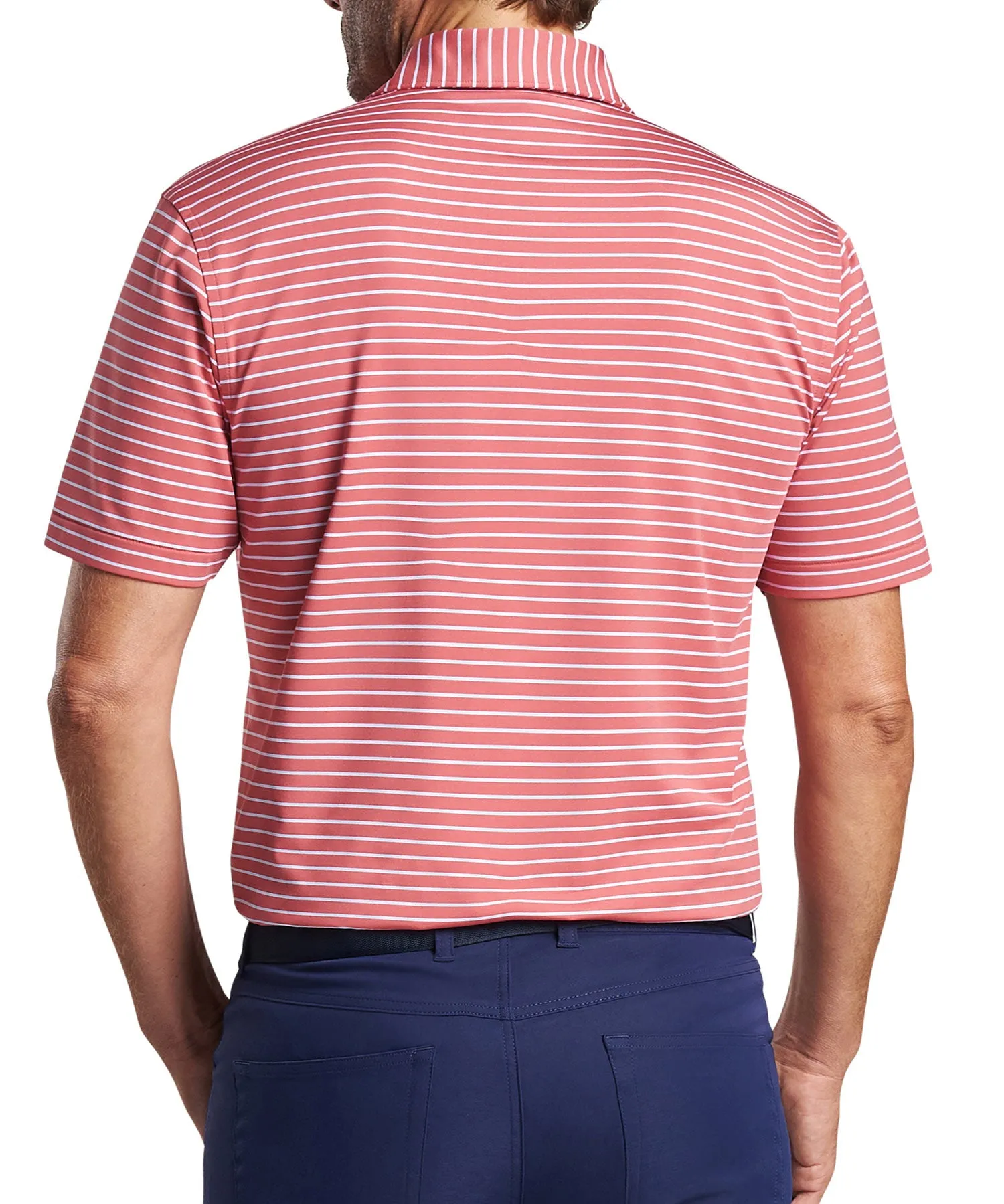 Peter Millar Short Sleeve Drum Stripe Polo Knit Shirt