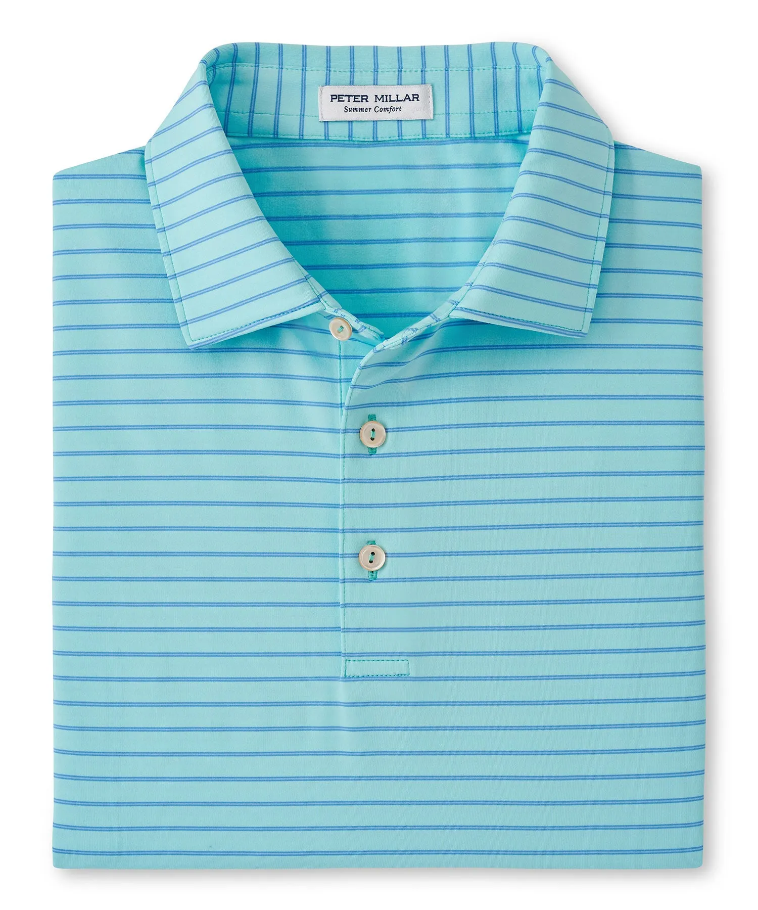 Peter Millar Short Sleeve Drum Stripe Polo Knit Shirt