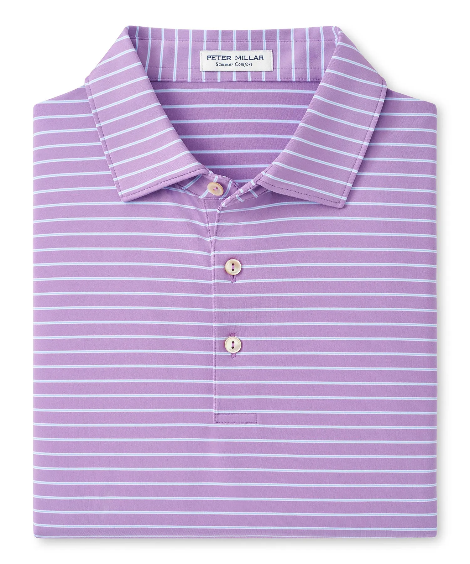 Peter Millar Short Sleeve Drum Stripe Polo Knit Shirt