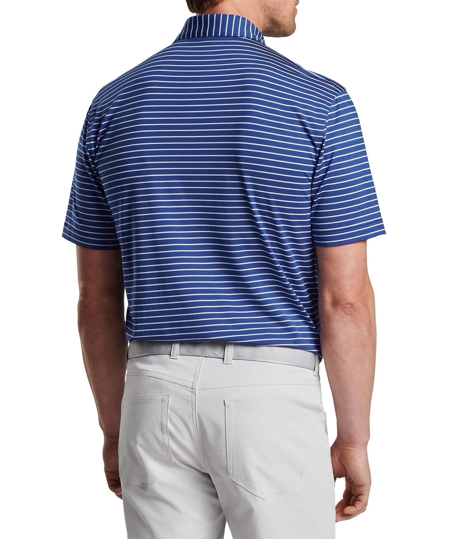 Peter Millar Short Sleeve Drum Stripe Polo Knit Shirt