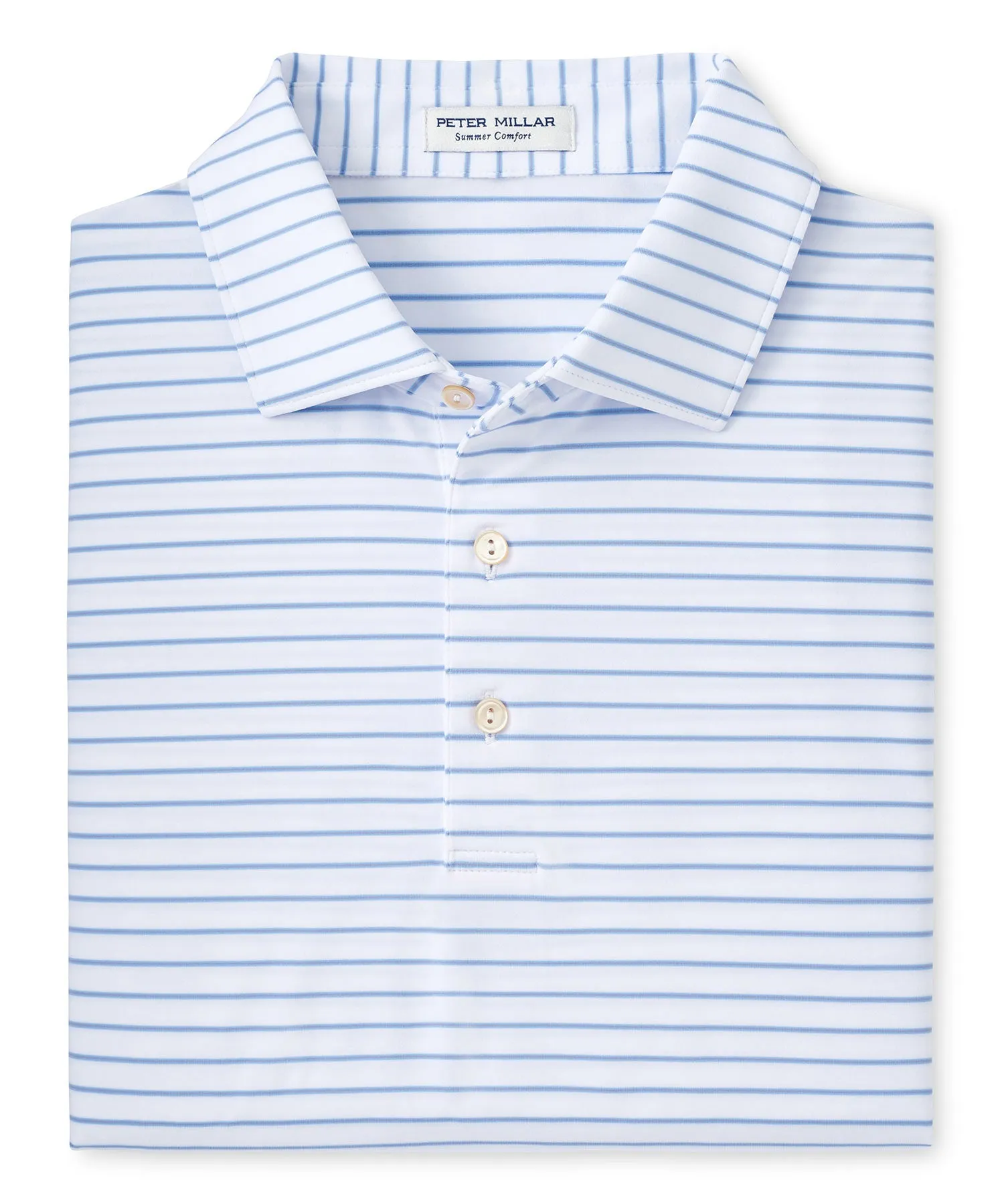 Peter Millar Short Sleeve Drum Stripe Polo Knit Shirt