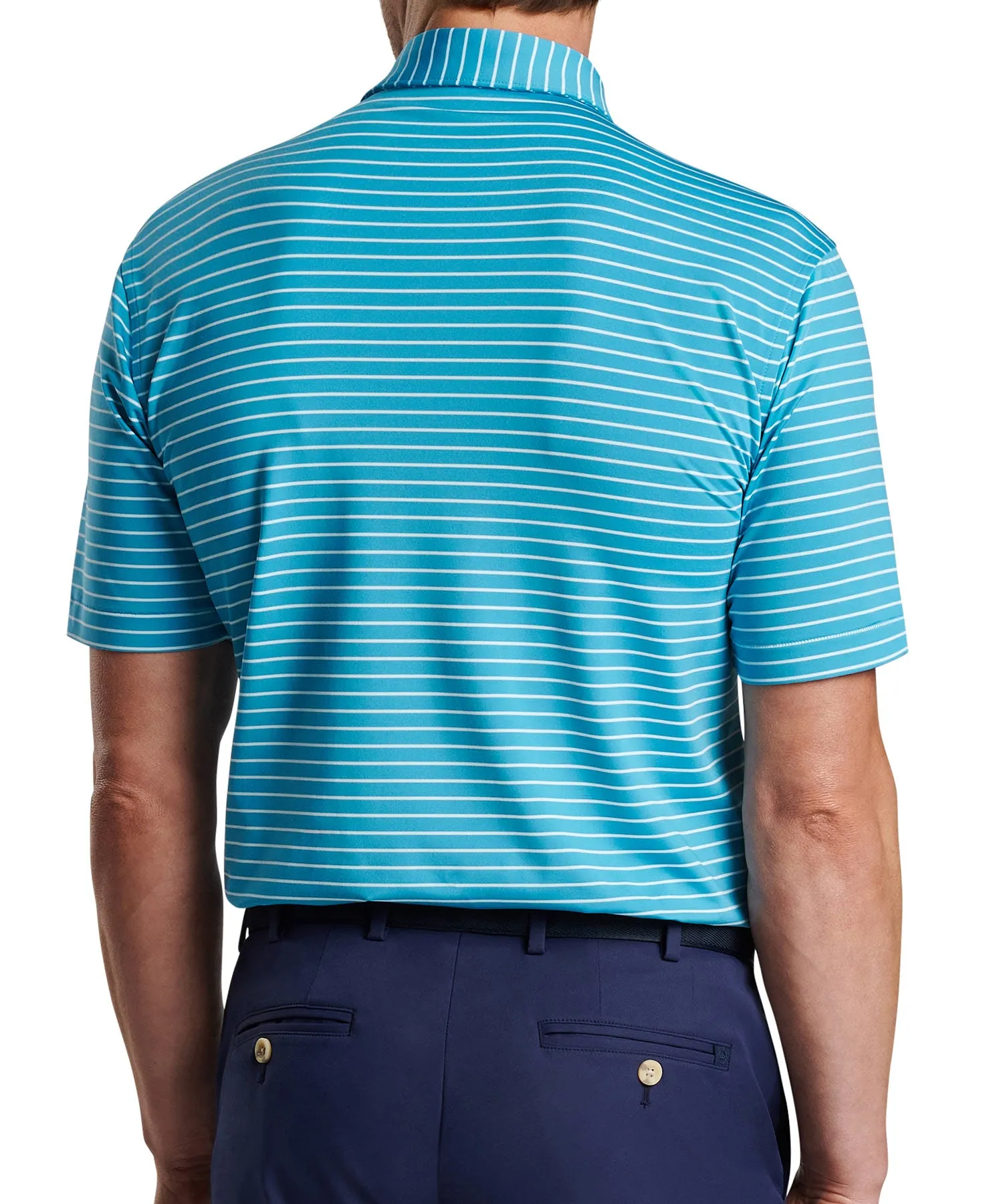 Peter Millar Short Sleeve Drum Stripe Polo Knit Shirt