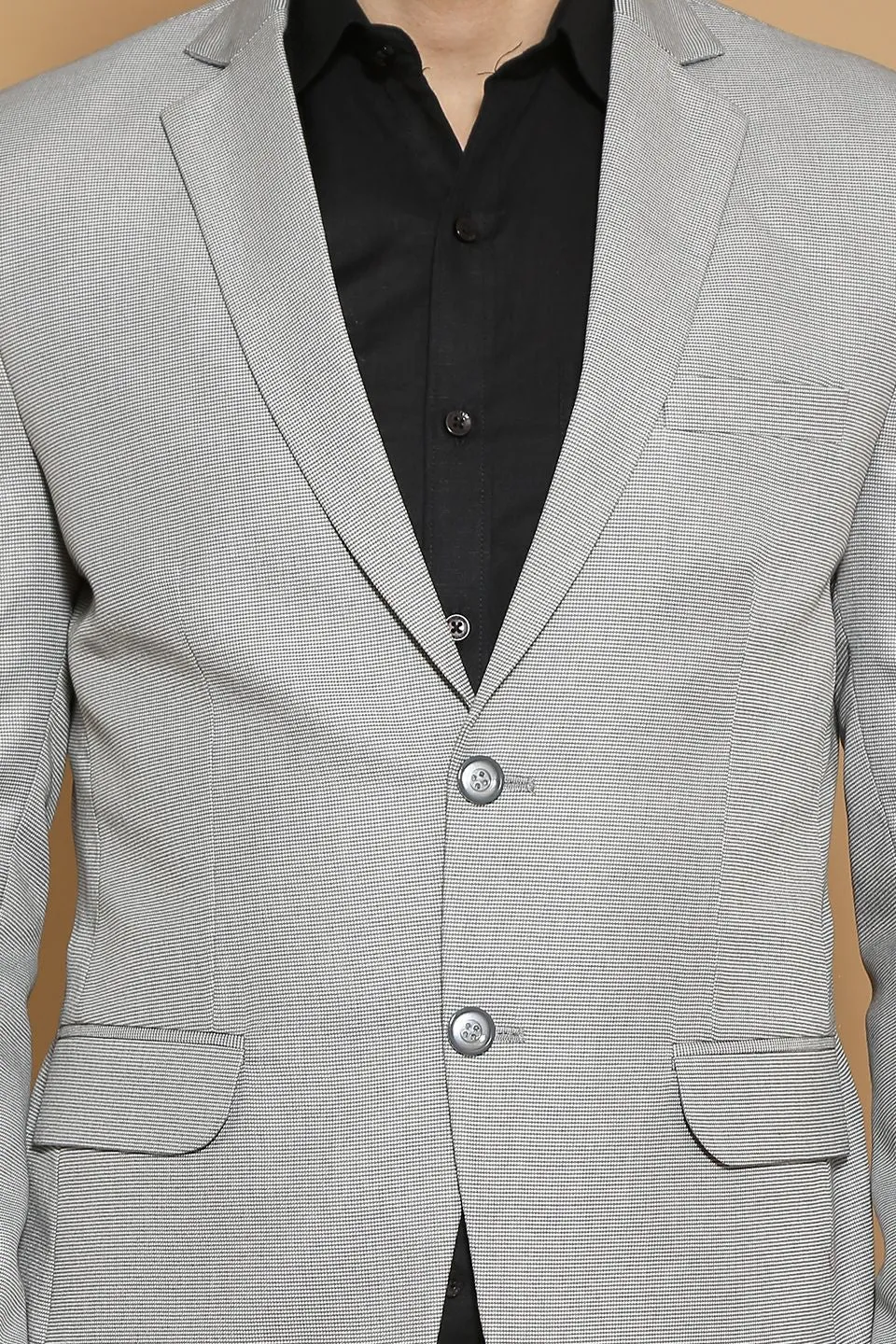 Poly Viscose Grey Blazer