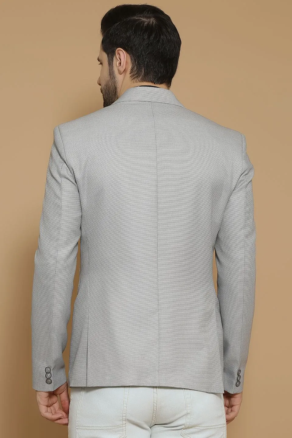 Poly Viscose Grey Blazer