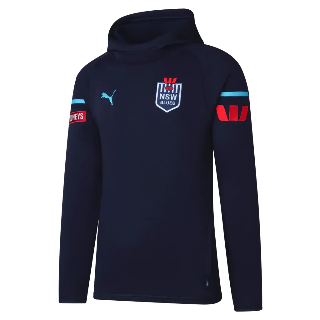 Puma 2024 NSW Blues Team Hoodie Mens Blue