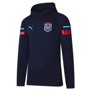 Puma 2024 NSW Blues Team Hoodie Mens Blue