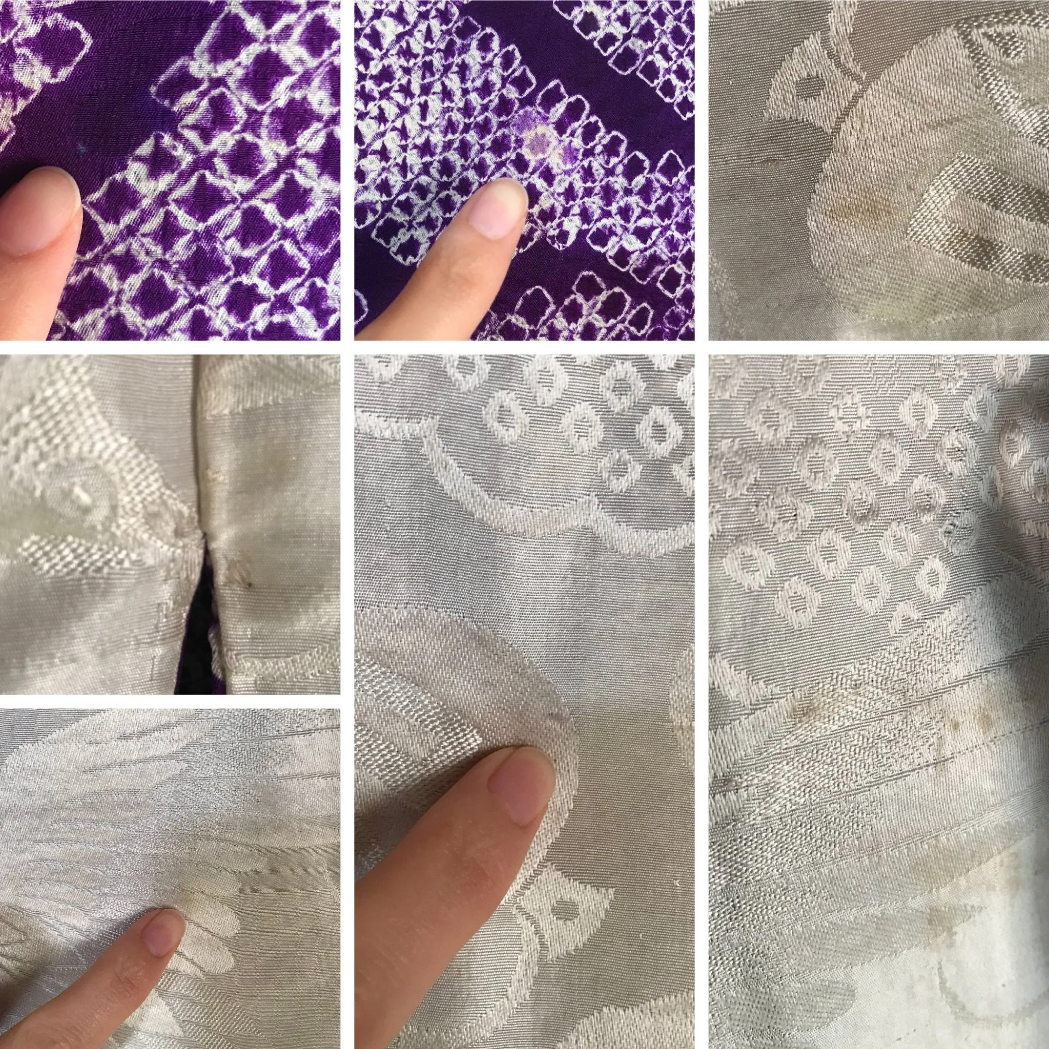 Purple winding round design haori