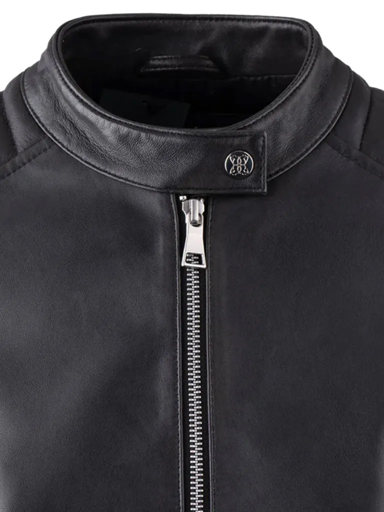 Quilted Biker Real Leather Jacket