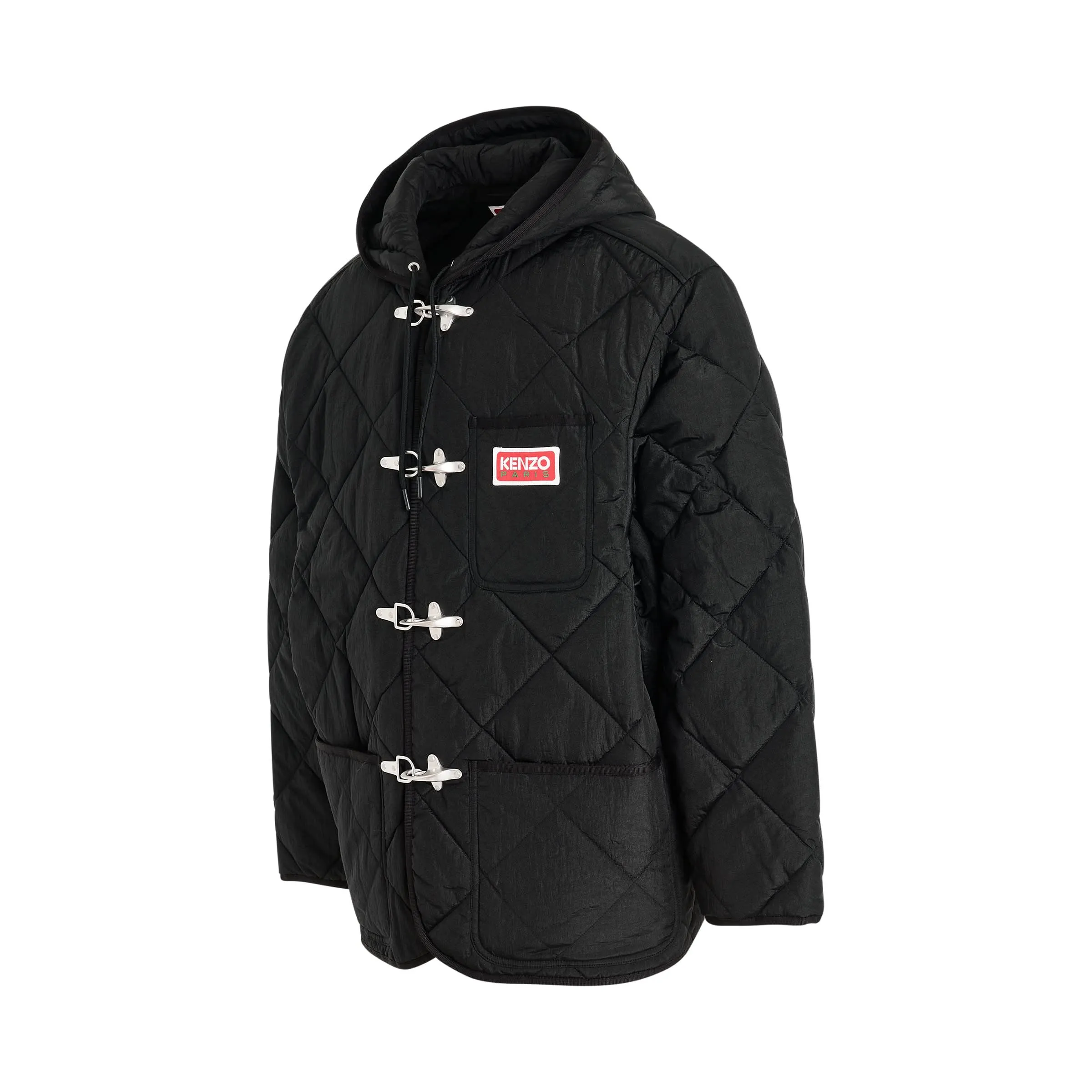 Quilted Liner Jacket in Black