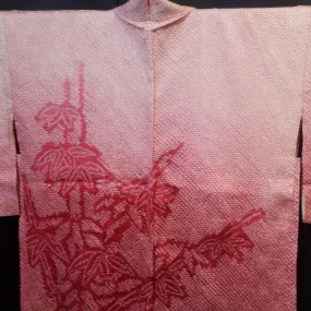 "Bamboo on Pink" Vintage Shibori Haori