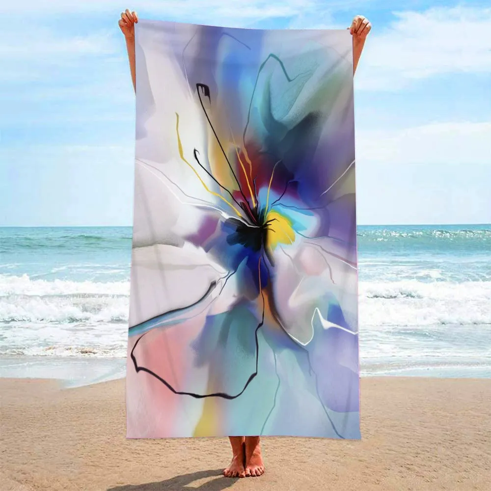 Rainbow Radiance - Microfiber Terry Cloth Beach Towel