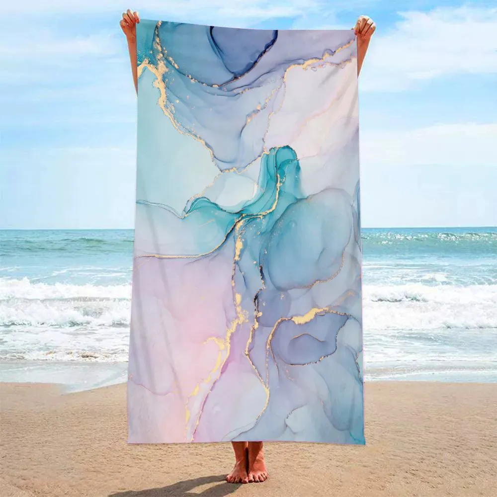 Rainbow Radiance - Microfiber Terry Cloth Beach Towel