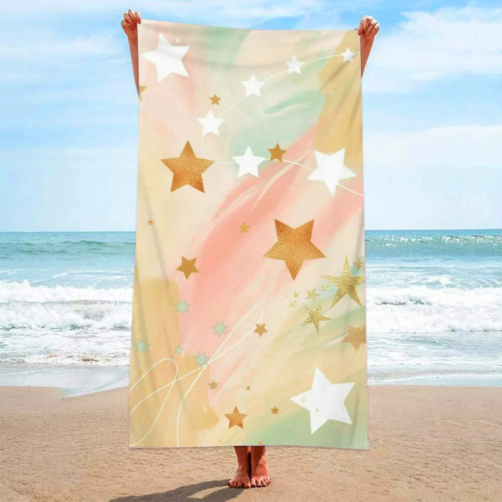 Rainbow Radiance - Microfiber Terry Cloth Beach Towel